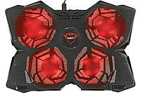 Trust Подставка для ноутбука GXT278 YOZU COOLING (17.3") RED LED Black  Bautools - Всегда Вовремя