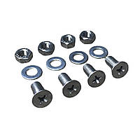 Комплект 4 шт гвинт+гайка М5x12 (нержавіюча сталь), потай, шліц типу Philips