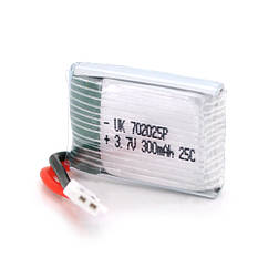 Акумулятор 7*20*25P 25C, 3.7 V (300mAh), 2 контакти