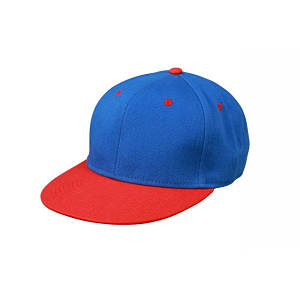Синя кепка сніпбек з червоним козирком (Snapback)