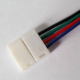 Конектор для світлодіодних стрічок OEM SC-08-SW-10-4 10 mm RGB joint wire (провід-затискач), фото 3