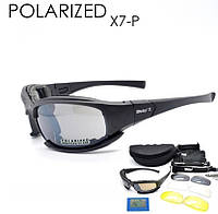 Daisy X7-X Black Защитные тактические очки + 7 комплектов линз.толщина линз 2 мл-увеличинная толщина