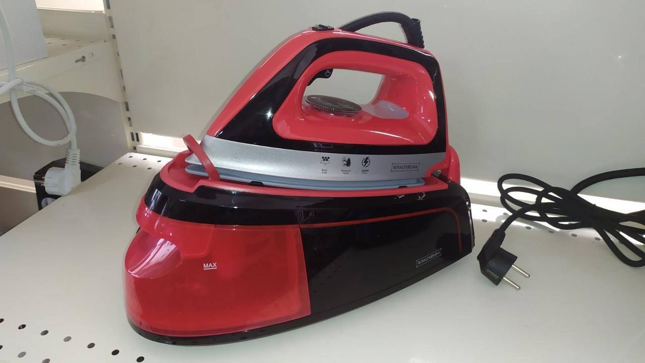Парова станція Royalty Line DBST-2300W.1 RED 2300 Вт з вертикальним відпарюванням та знімним баком 1200 мл, фото 1