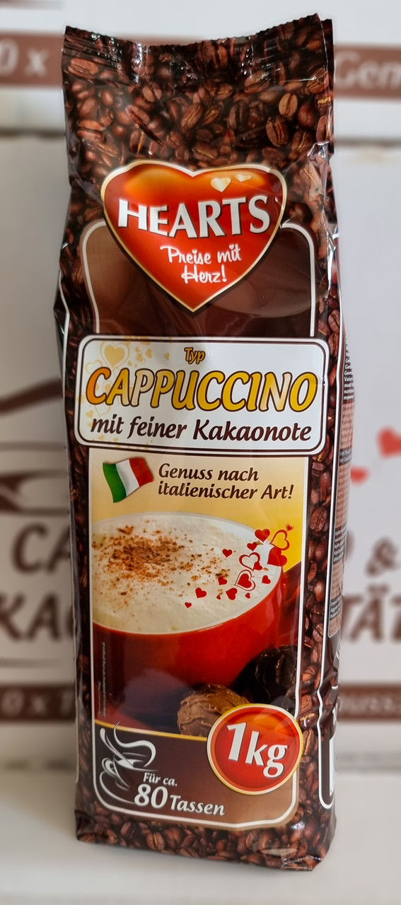 Капучино "Hearts" Feiner Kakaonote зі смаком какао 1 кг Німеччина