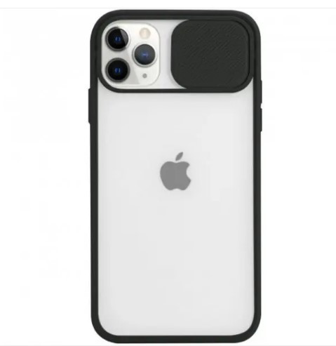 Чохол накладка TPU Camshield Matte з кришкою на камеру для iPhone 11 Pro Max Black, фото 1