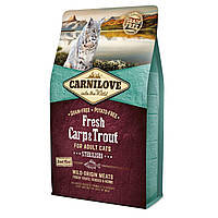Сухой корм для стерилизованных кошек Carnilove Fresh Carp & Trout 2 kg (рыба)