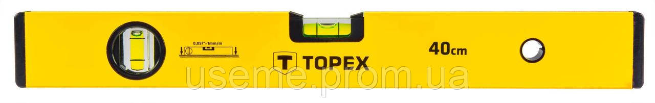 Topex 29C501 Рівень алюмінієвий, тип 500, 40 см, 2 бульбашки Use - фото 1 - id-p1863242119