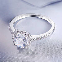 Кільце з кубічним цирконієм. Чудовий блиск і перелив фіаніту класу ААА CZ!