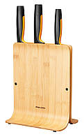 Fiskars Набір ножів Functional Form з бамбуковою підставкою, 3 шт Use