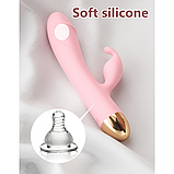 Подвійний вібратор із ротацією, Вібратор стимулятор для вагіни та клітора з обертанням, Інтимні іграшки, фото 7