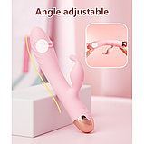 Подвійний вібратор із ротацією, Вібратор стимулятор для вагіни та клітора з обертанням, Інтимні іграшки, фото 4