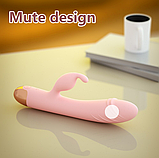 Подвійний вібратор із ротацією, Вібратор стимулятор для вагіни та клітора з обертанням, Інтимні іграшки, фото 5