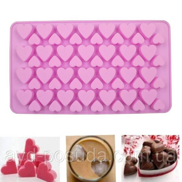 Силіконова форма для цукерок "Сердечка" арт. 870-381132, фото 1