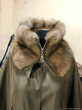 Комір із хутра куниці, соболючи під замовлення