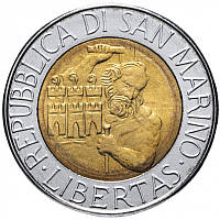 Монета 500 літрів. 1994 рік, Сан-Маріно.UNC