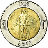 Монета 500 літрів. 1985 рік, Сан-Маріно.UNC