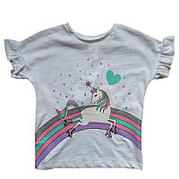 Летняя футболка с единорогом на девочку 5-6 лет C&A Германия Размер 116