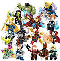 Большой набор фигурки человечки мстители супергерои Marvel