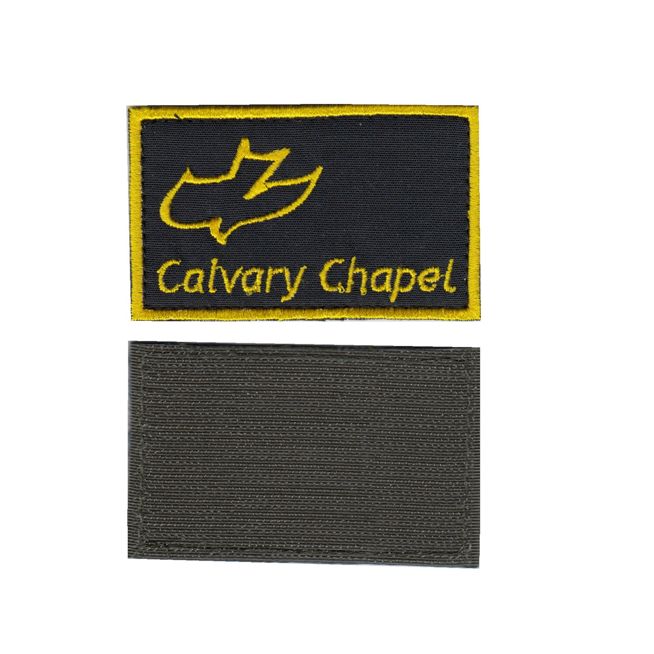 Шеврон ЗСУ, військовий / армійський, calvary chapel , на липучці, на чорному. 5 см * 8 см