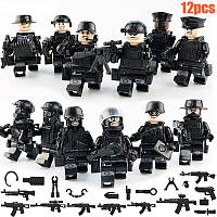 Фігурки чоловічки військові чорний спецназ поліція солдати swat