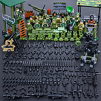 Фигурки военная база человечки военные спецназовцы альфа + террористы и много оружия