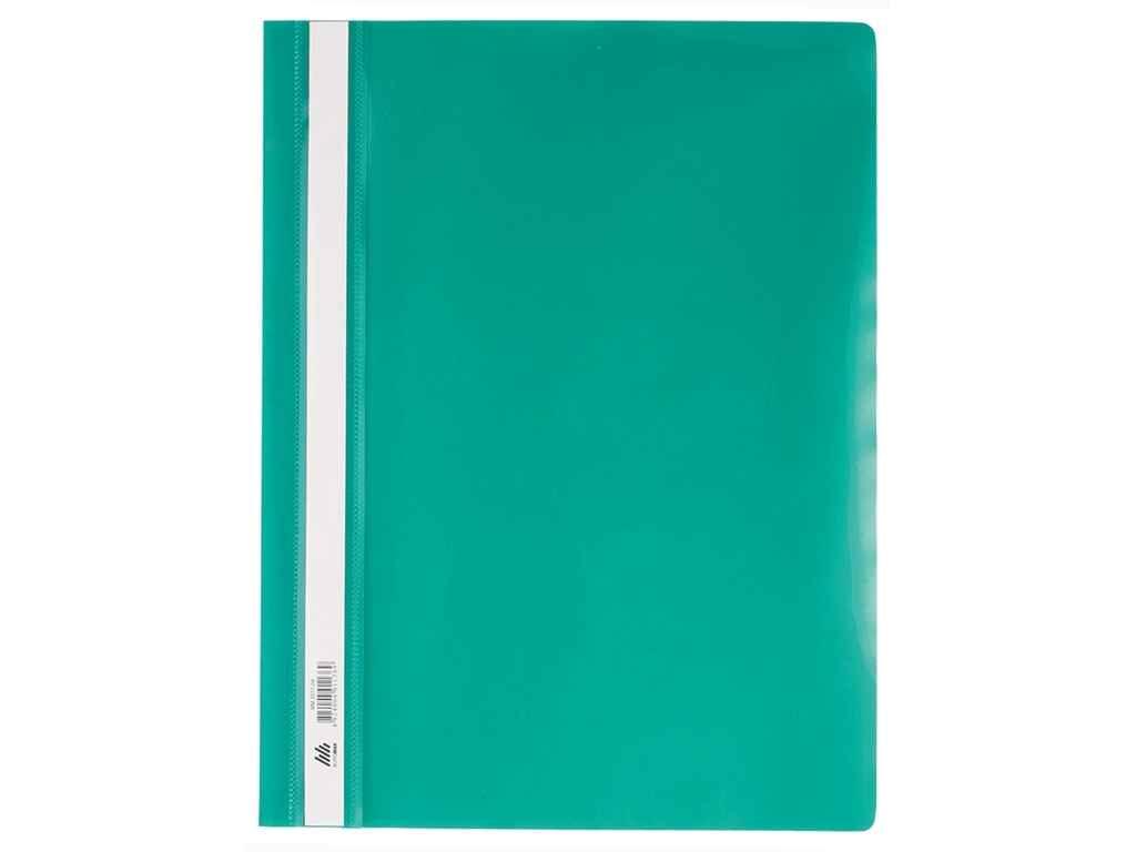 Папка-швидкозшивач пласт. А4, PP, зелений (12шт/уп) ТМ BUROMAX, фото 1