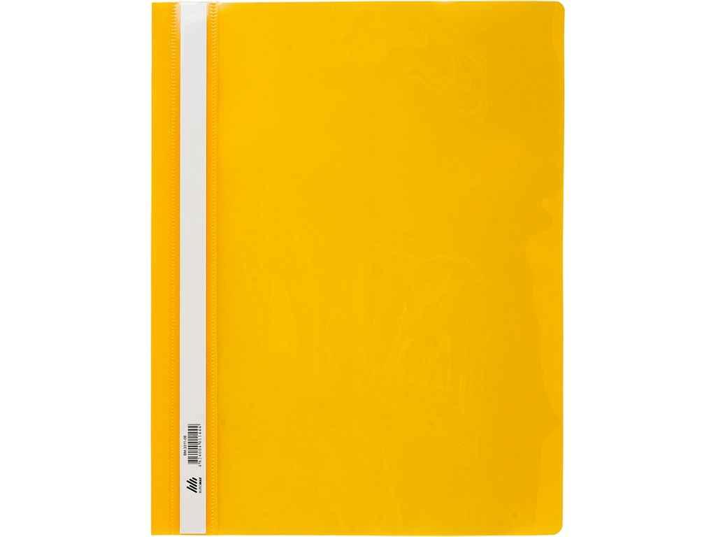 Папка-швидкозшивач пласт. А4, PP, жовтий (12шт/уп) ТМ BUROMAX, фото 1