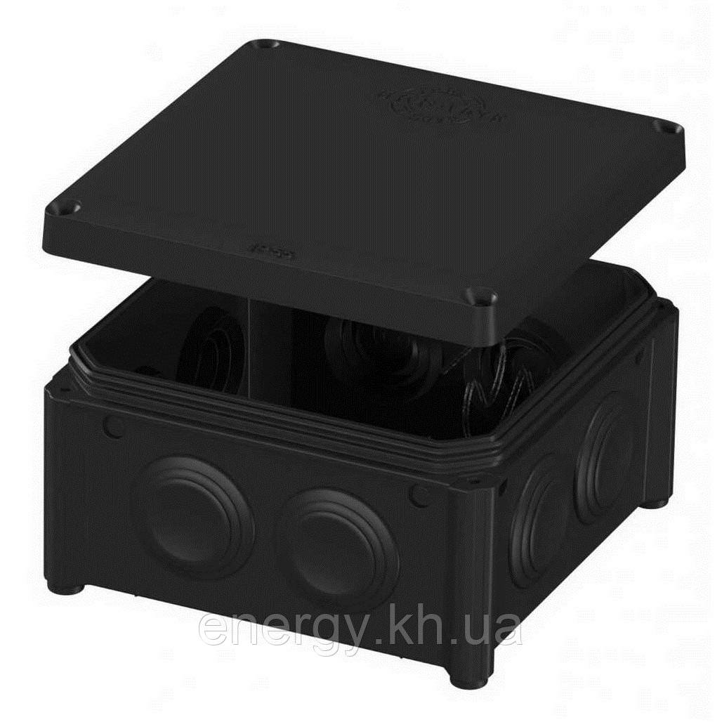 Розподільча коробка 100х100х50 мм зовнішня чорна, IB006 Vintage Plank, фото 1