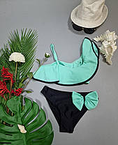 Купальник роздільний підлітковий на дівчинку, р 30-38 блакитний