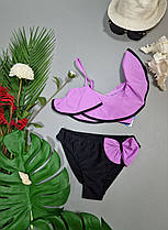 Купальник роздільний підлітковий на дівчинку, р 30-38 бузковий