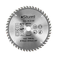 Диск пильный по дереву Sturm 9020-190-20-48T, 190х20 мм 48 зуба