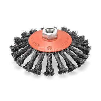 Щітка конусна для КШМ, пучки сталевого дроту (125 мм) Sturm 5240402