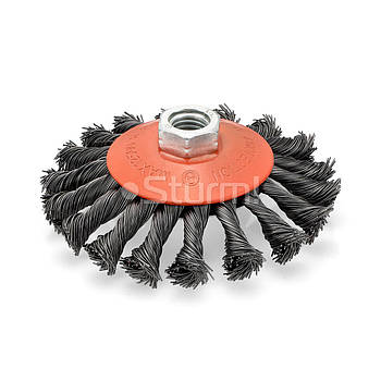 Щітка конусна для КШМ, пучки сталевого дроту (115 мм) Sturm 5240401