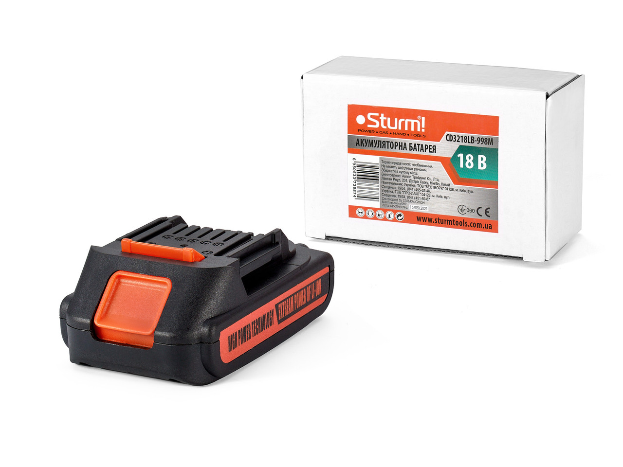 Акумулятор для шуруповерта Sturm CD3218LB-998M 18 В, 2 А/год