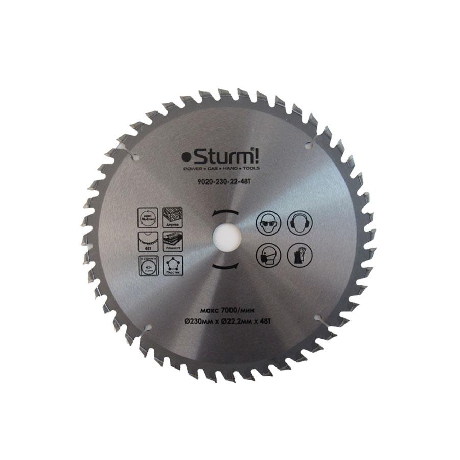 Диск пиляльний для дерева Sturm 9020-230-22-48T, 230х22 мм 48 зубів