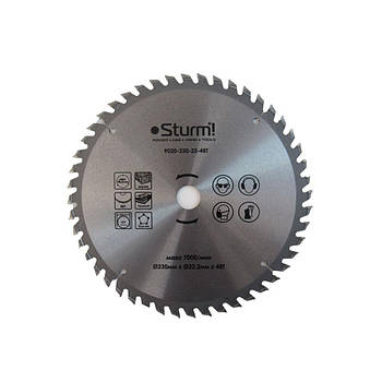 Диск пиляльний для дерева Sturm 9020-230-22-48T, 230х22 мм 48 зубів