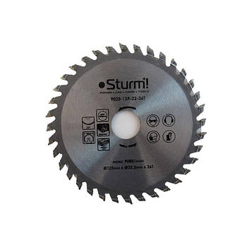 Диск пиляльний для дерева Sturm 9020-125-22-36T, 125х22 мм 36 зубів
