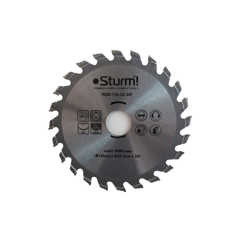 Диск пиляльний для дерева Sturm 9020-125-22-24T, 125х22 мм 24 зуби