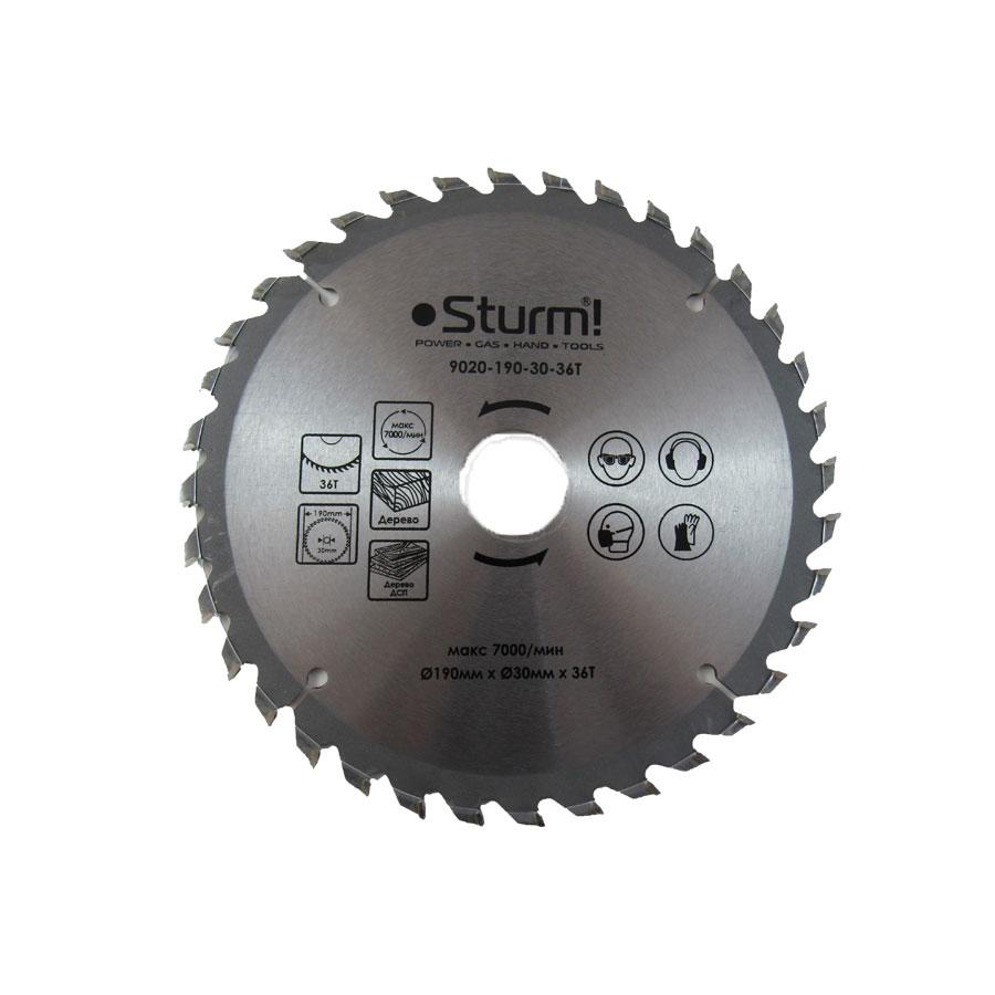Диск пиляльний для дерева Sturm 9020-190-30-36T, 190х30 мм 36 зубів