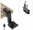 Тримач для навушників + USB хаб 2.0 Hook 03 з кабелем Type-C. Тримач навушників настільний, фото 7