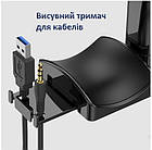 Тримач для навушників + USB хаб 2.0 Hook 02 з кабелем USB. Тримач навушників настільний, фото 9
