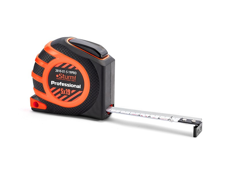 Рулетка з посиленим магнітом Sturm 2010-01-5-19PRO, 5 м х 19 мм, фото 1