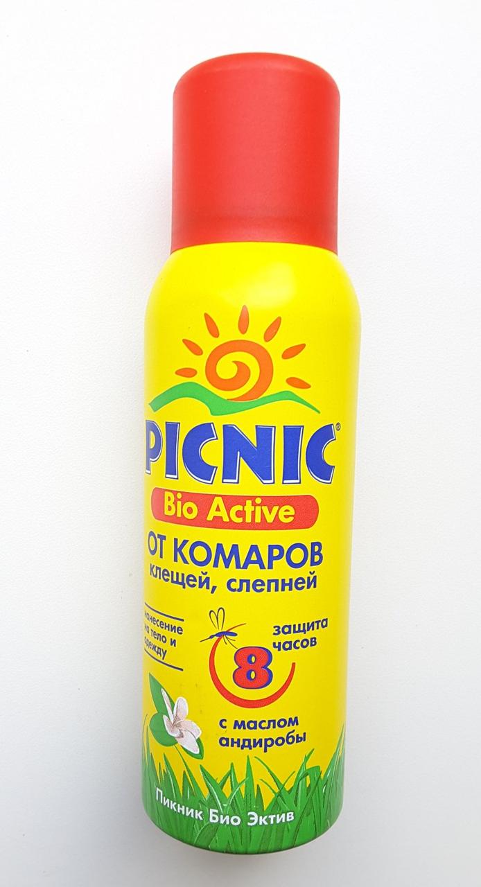 Спрей Picnic Bio Active від комарів, кліщів, сліпнів 125 мл, фото 1