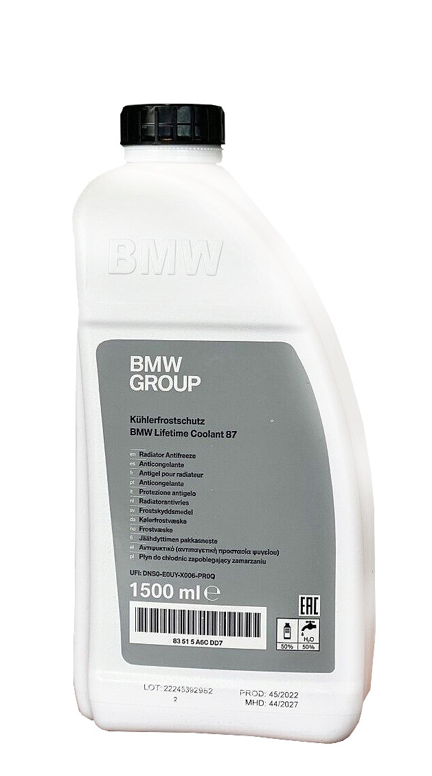 BMW Kühlerfrostschutz Lifetime Coolant 87 синій, 1.5 л (83515A6CDD7) концентрат антифризу, фото 1