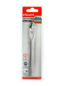Свердло перове для дерева Sturm 1055-07-14, 14x152 мм