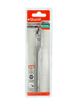 Свердло перове для дерева Sturm 1055-07-10, 10x152 мм