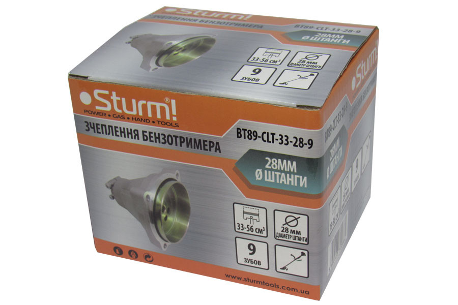 Зчеплення бензотримера, 33-56 см куб, 28 мм, 9 зубів, Sturm BT89-CLT-33-28-9