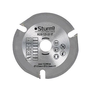 Універсальний диск для дерева для КШМ Sturm 9020-125-22-3T