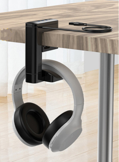 Тримач для навушників + USB хаб 2.0 Hook 03 з кабелем Type-C