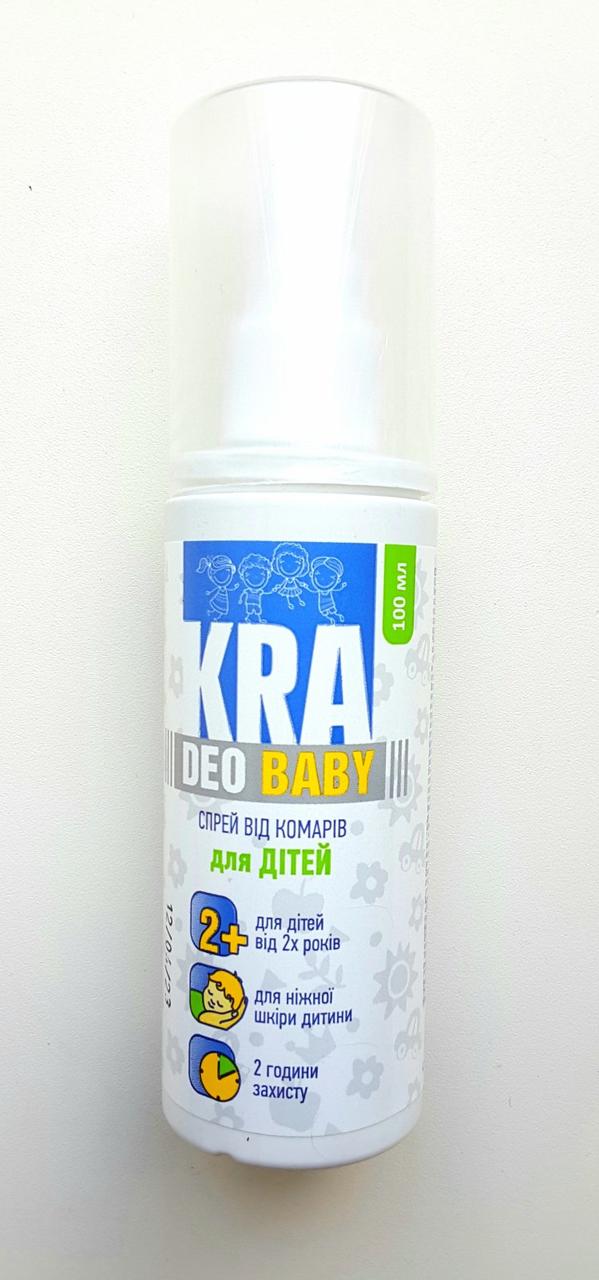 Лосьйон-спрей від комарів для дітей Kra Deo Baby 100 мл, фото 1